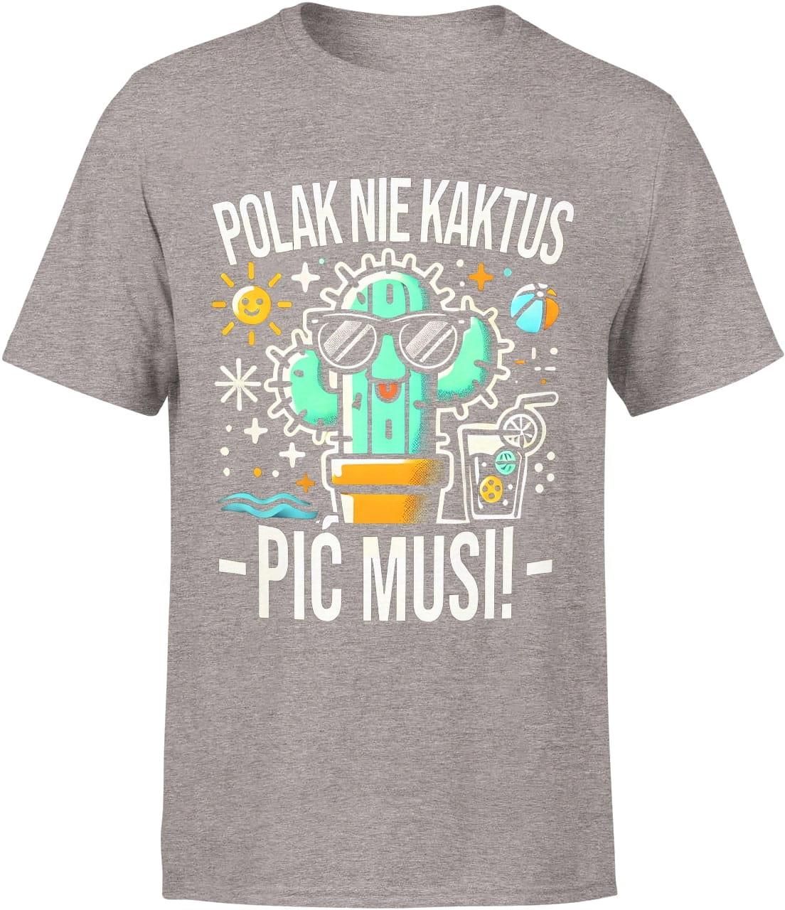 Polak nie kaktus pi musi Mska koszulka (S, Szary) - Ceny i opinie -  Ceneo.pl
