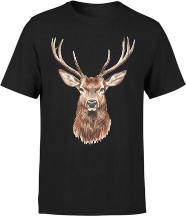 Jeleń z brązowym jeleniem Męska koszulka (XL, Zielony) - zdjęcie 2