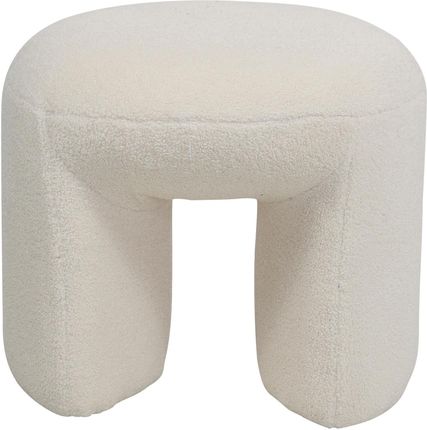 Puf boucle Lomos kremowy 46x44x41 cm