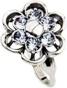 Polcarat Design Srebrny pierścionek z kryształami Swarovskiego PK 1796