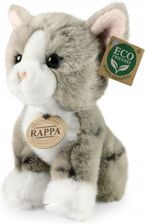 Rappa Pluszowy Realistyczny Kot Pręgowany Szary Kotek Maskotka Pluszak Rapp 18Cm
