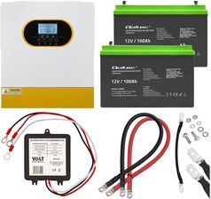 Zdjęcie Zestaw: hybrydowy inwerter solarny Off-Grid Qoltec 3.5kVA/3.5kW 100A MPPT LCD BMS SINUS + 2 x akumulator żelowy Qoltec GEL Professional LongLife 12V 1 - Brzeszcze
