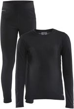Craft Zestaw Funkcjonalny Dla Dzieci Baselayer Core Warmp Czarny
