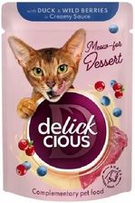 Ideapet Delickcious Uzupełniająca Karma Dla Kotów W Sosie Płatki Z Kaczką I Leśnymi Jagodami 85G