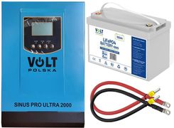 Zdjęcie Zestaw: inwerter solarny SINUS PRO ULTRA 2000 12/230V (1000/2000W) + akumulator Volt LiFePO4 12V 100Ah (150A) - Zabrze