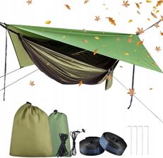 Hamak Bedee Przenośny Hamak Do Biwakowania 290×140Cm Zielony Moskitierą Tarp Zestaw 1814109524 - zdjęcie 1