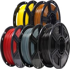 Flashforge Zestaw Filamentów Pla 2,5Kg Czarny Czerwony Szary Żółty Brązowy