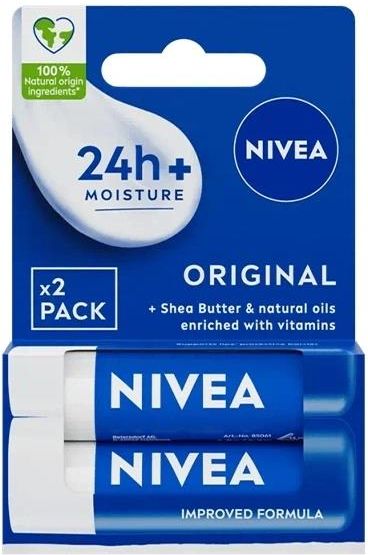 Nivea Nivea Original Lip Care Duo Ochronna pomadka do ust 4.8g x2 — Inhaltsstoffe und Bewertung