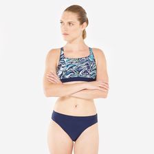 Zdjęcie Nabaiji Góra Stroju Pływackiego Damska 500 Kamyleon Vai Niebieskie - Proszowice