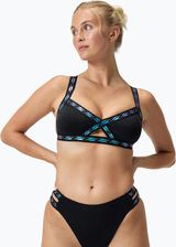 Speedo Góra Od Stroju Pływackiego Solid Logo Elastic Cross Front Top Anthracite Czarny