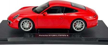 Porsche 911 (991) Carrera S Rouge - 1/18 Welly - Miniature Neuve En Boîte