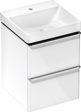 HANSGROHE Xelu Q Zestaw mała umywalka wisząca z szafką z 2 szufladami 48 x 47,5cm, biały wysoki połysk 54368000