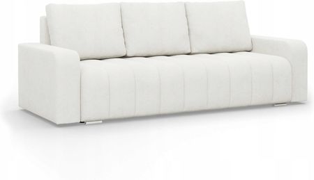 KANAPA ABRIELLE Rozkładana Wygodna Funkcja Spania Sofa BIAŁA Kremowa - zdjęcie 2