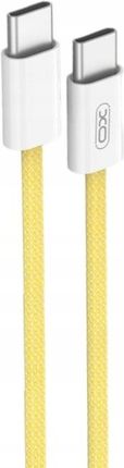 Xo Ce18 Pd 30W 1X Usb-C Żółto-Biała Kabel Usb-C Usb- - zdjęcie 2