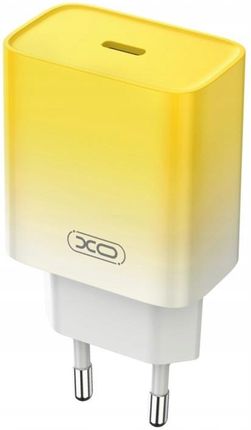 Xo Ce18 Pd 30W 1X Usb-C Żółto-Biała Kabel Usb-C Usb- - zdjęcie 3