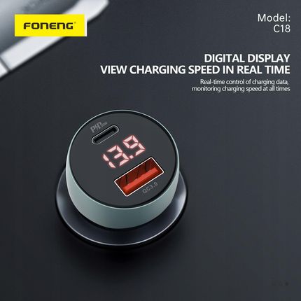 Foneng Usb Typ C Pd 48W Z Kablem Typ C Na Lightning - zdjęcie 2