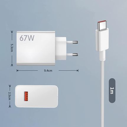 Bedee Android Usb Typu C Mocy 67W Z Wtyczką Kabel 1M - zdjęcie 5