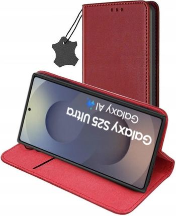 Cosmotel Etui 100 Skóra Naturalna Do Samsung Galaxy S25 Ultra Szkło 3D Czytnik - zdjęcie 3