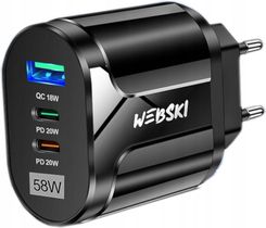 Webski 58W 2Xusb-C Pd 20W Usb Quickcharge 3.0 18W