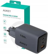 Ładowarka do telefonu Aukey Pa-C5 Ładowarka 1Xusb I 2Xusb-C 100W Pd3.0 Gan Qc5.0 5A Pps Scp Afc - zdjęcie 1