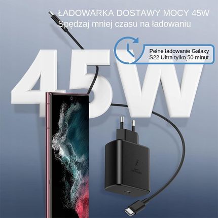 2M Do Samsung 45W Flash Charge Głowica Ładująca Czarna - zdjęcie 2