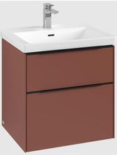 Villeroy & Boch Subway 3.0 Szafka Podumywalkowa Z Oświetleniem 2 Elementy Wysuwane 572X576X478Mm Wine Red (C578L1AH)