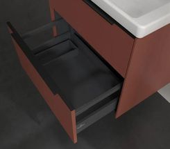 Villeroy & Boch Subway 3.0 Szafka Podumywalkowa Z Oświetleniem 2 Elementy Wysuwane 622X576X478Mm Wine Red (C576L1AH)