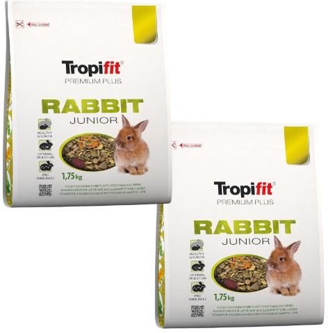 Tropifit Premium Plus Rabbit Junior 750g | Alleinfutter Für Junge Kaninchen (8 Wochen Bis 1 Jahr) | Mit Kräutern & Gemüse