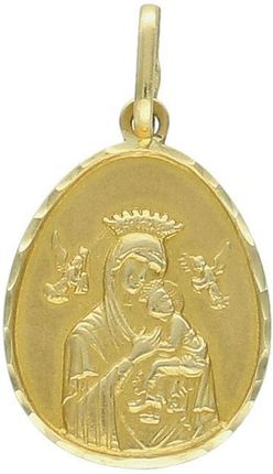 Złota zawieszka 585 medalik Matka Boska Nieustającej Pomocy DIA-ZAW-0557-585