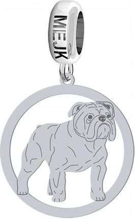 Charms Modułowy Srebrny English Bulldog 925 Kobieta Prezent