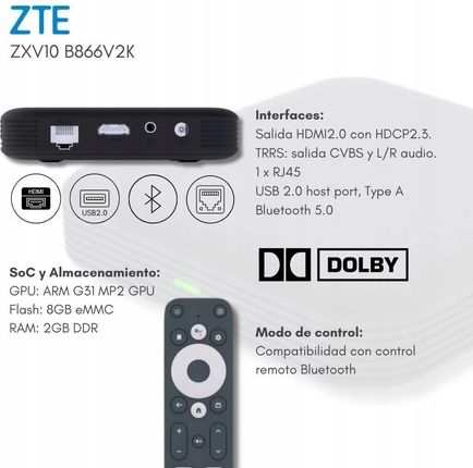 Odtwarzacz multimedialny Odtwarzacz multimedialny ZTE ZXV10