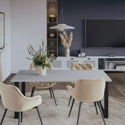 Blat laminowany szary 180 x 95 cm do biurka, stołu, stolika KOLM - zdjęcie 3