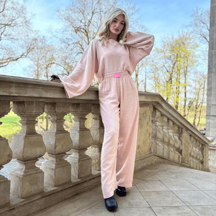 LUNA-LNIANY BEŻOWY BOHO KOMPLET