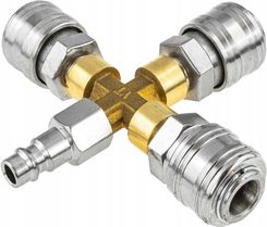 Zdjęcie ROZGAŁĘŹNIK TRÓJNIK PNEUMATYCZNY DO KOMPRESORA TYP X SZYBKOZŁĄCZKA - Dobrodzień