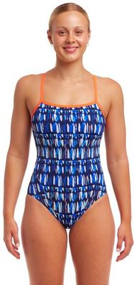 FUNKITA Strój kąpielowy damski jednoczęściowy SINGLE STRAP ONE PIECE perfect teeth