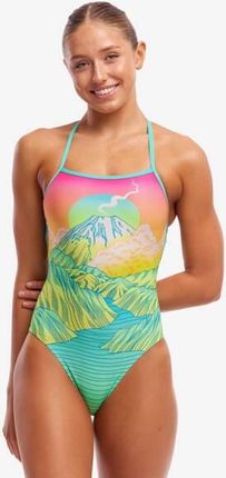 FUNKITA Strój kąpielowy damski jednoczęściowy STRAPPED IN ONE PIECE candy climb