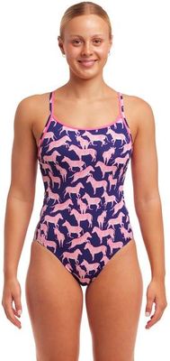 FUNKITA Strój kąpielowy damski jednoczęściowy DIAMOND BACK ONE PIECE sweet stripes