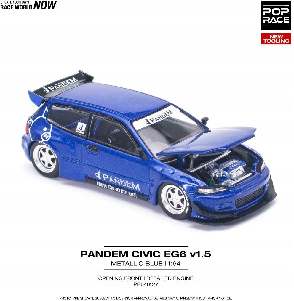 POP RACE 1/64 Pandem Civic EG6 ノーペイント仕様 1:64 Pop Race Honda Civic Eg6 Pandem - Ceny i opinie - Ceneo.pl