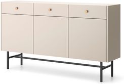 Zdjęcie Komoda Diva kaszmir z 3 szufladami i 3 szafkami (3D3SZ) 155 cm, do salonu, do sypialni, wysoka szafka - Karczew