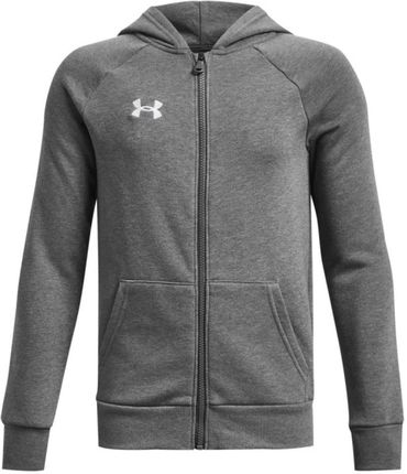 Chłopięca bluza dresowa rozpinana z kapturem Under Armour UA Rival Fleece FZ Hoodie - szara