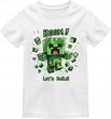 Koszulka dziecięca z Creeperem Minecraft Boom Let's Build prezent gracza
