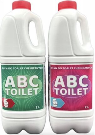 ZESTAW PŁYNÓW DO TOALET TURYSTYCZNYCH ABC TOILET ZIELONY 2L + CZERWONY 2L