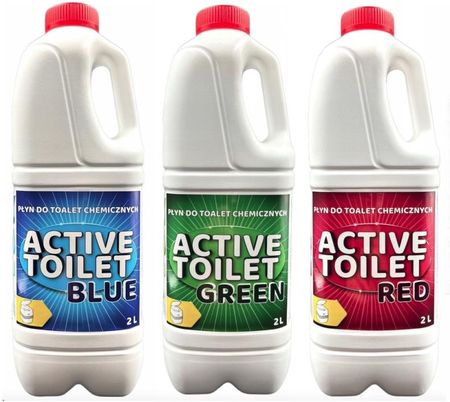 ZESTAW PŁYNÓW DO TOALET TURYSTYCZNYCH ACTIVE TOILET 3X2L KONCENTRAT
