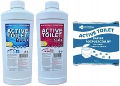 PŁYNY DO TOALET TURYSTYCZNYCH ACTIVE TOILET 2X1L + PAPIER