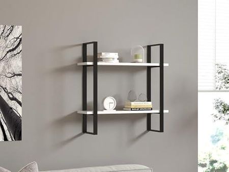 Hanah Home Nowoczesna Półka Ścienna Biała 70x70x22 Cm 100% Powlekana Melaminą Grubość 18 Mm Stylowe I Funkcjonalne Rozwiązanie Do Przechowywania W Dom