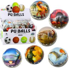 Zdjęcie Lean Toys Piłka Do Odbijania Ugniatania Piankowa Piłeczka Dinozaury 7Cm - Bochnia