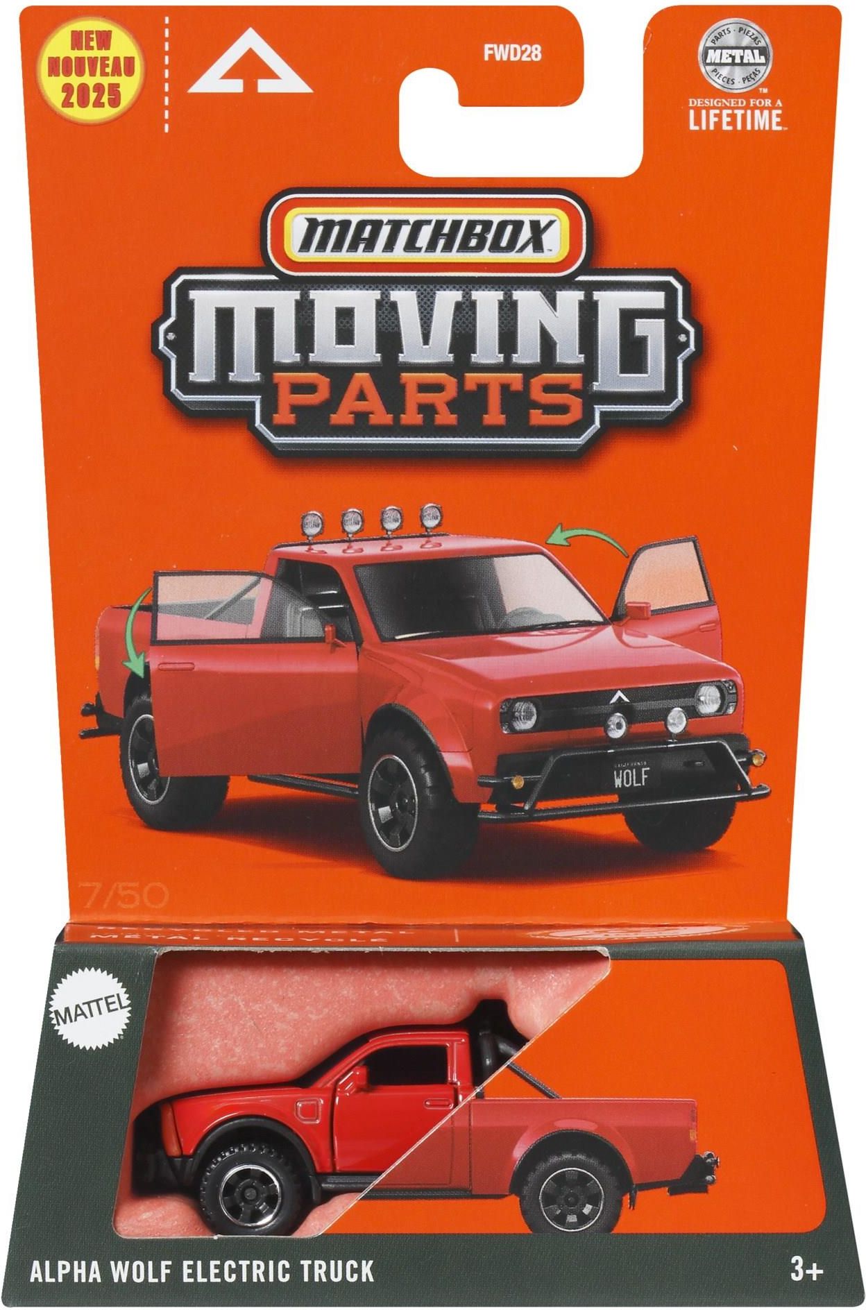 Matchbox Moving Parts Alpha Wolf Electric Truck FWD28 JBW64