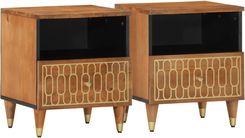 Zakito Europe Szafka Nocna Mango Retro 40X33X46Cm Brąz (Ze358291)