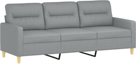 Dkd Home Decor sofa 3-osobowa jasnoszara 180 cm tkanina - zdjęcie 2