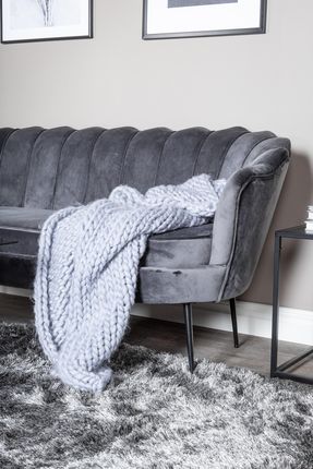 Venture Design Sofa trzyosobowa Calais ciemnoszara 180cm - zdjęcie 4
